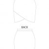 Itch To Stitch Lindy Petal Skirt PDF Sewing Pattern Front & Back Line Drawing