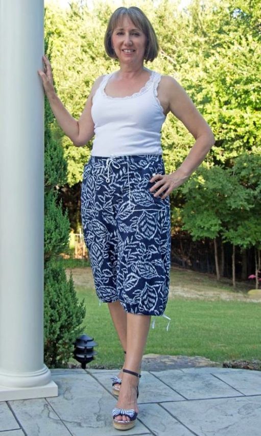 Angelia Shorts PDF Sewing Pattern - View C