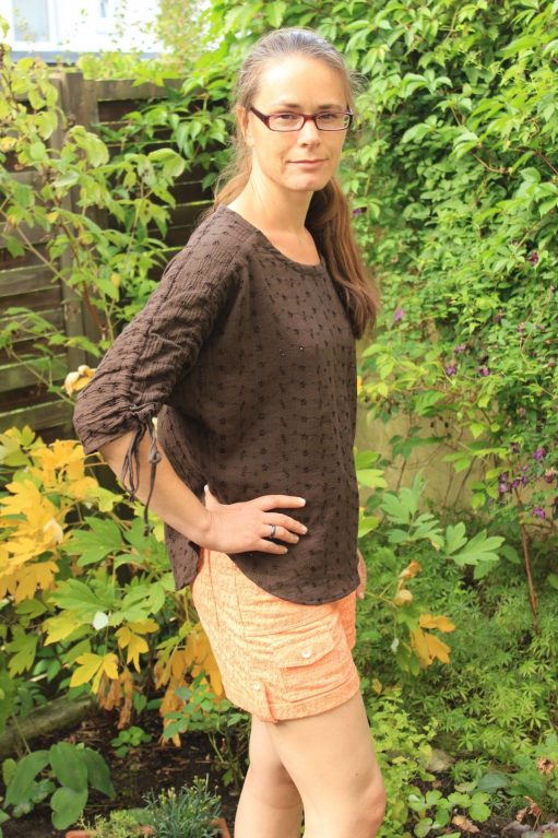 Angela in her Carey Top - PDF Sewing Pattern