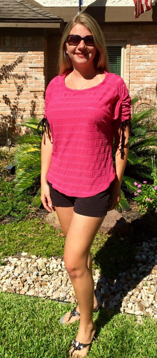 Jamie in her Carey Top - PDF Sewing Pattern