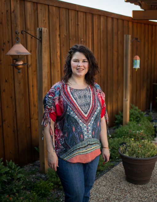 Aimee in her Carey Top - PDF Sewing Pattern