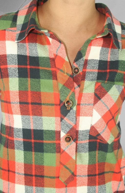 Mila Shirt PDF Sewing Pattern Front Close Up