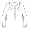 Itch to Stitch Salamanca Cropped Jacket Line Drawing Front