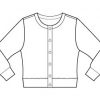 Itch to Stitch Lisbon Cardigan 3/4 Length Sleeve + Cropped Bodice Front