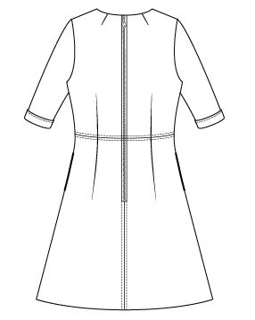 Itch to Stitch Sirena Dress PDF Sewing Pattern Sleeve Cuff Option - Back