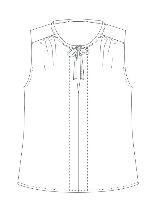 Itch-to-Stitch-Vienna-Tank-PDF-Sewing-Pattern-View-B-Front-Line-Drawing
