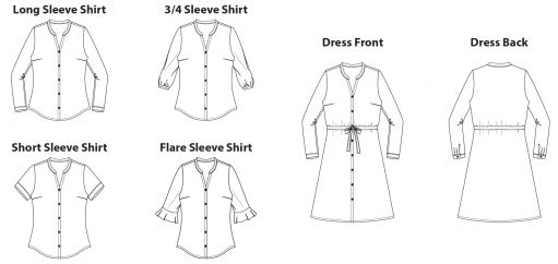 Bonn Shirt & Dress PDF Sewing Pattern