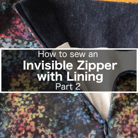 How to sew an invisible zipper with lining - Part 2