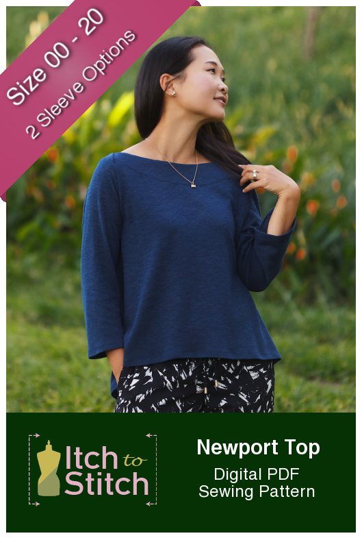 New Pattern Release: Newport Top Itch to Stitch Newport Top PDF Sewing Pattern