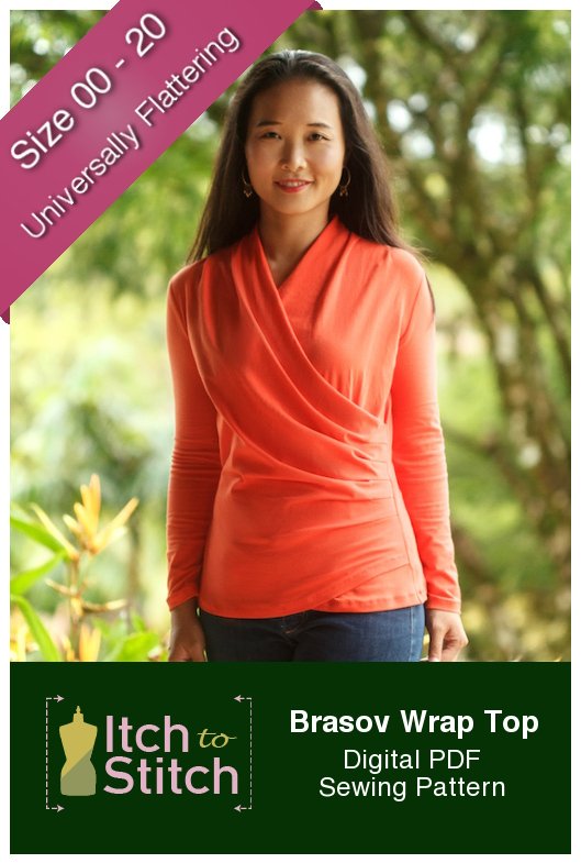 New Pattern: Brasov Wrap Top Itch to Stitch Brasov Wrap Top PDF Sewing Pattern