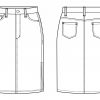 Itch to Stitch Danube Jean Skirt PDF Sewing Pattern Line Drawing
