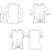 Itch to Stitch Nottingham Top PDF Sewing Pattern Line Drawings
