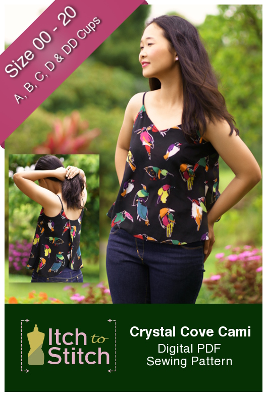 Itch to Stitch Crystal Cove Cami PDF Sewing Pattern