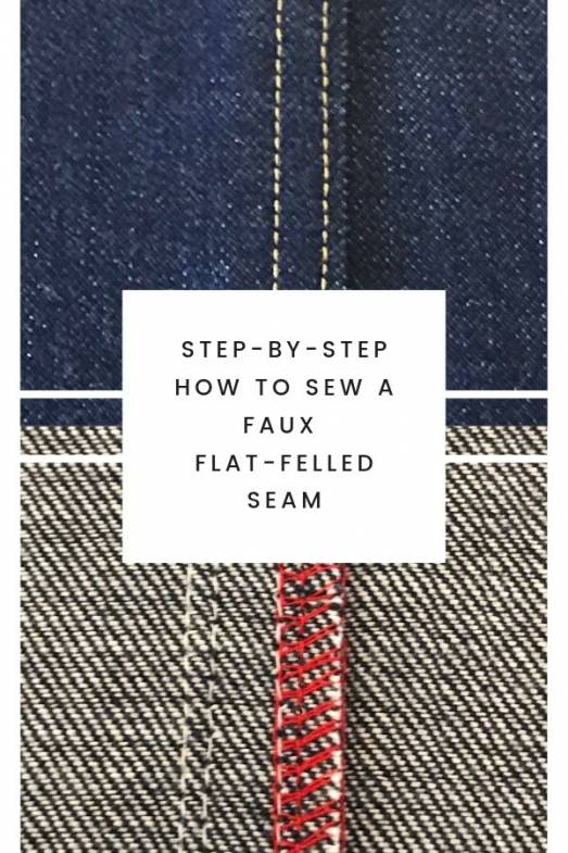 Step by Step how to sew a faux flat-felled seam