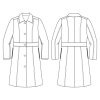 Itch to Stitch Lagan Coat PDF Sewing Pattern Line Drawings