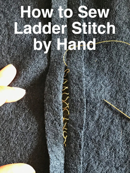 How to sew ladder stitch by hand stitch seam invisibly