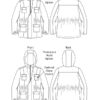 Itch to Stitch Winterthur Jacket PDF Sewing Pattern Line Drawings