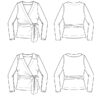 Itch to Stitch Coimbra Wrap Top PDF Sewing Pattern Line Drawings