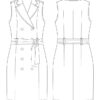 Itch to Stitch Cantabria Dress PDF Sewing Pattern Line Drawings
