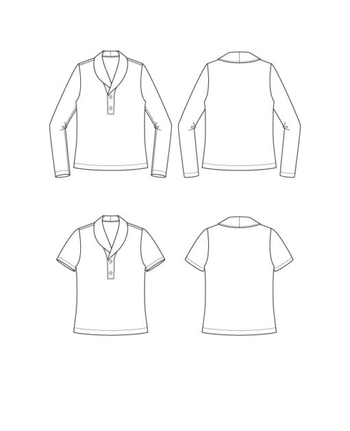 Itch to Stitch Venado Top PDF Sewing Pattern Line Drawings